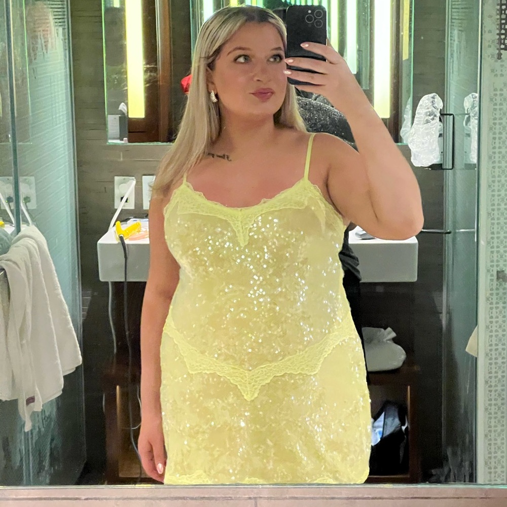 Victorias Secret Sequin Mini Slip Dress